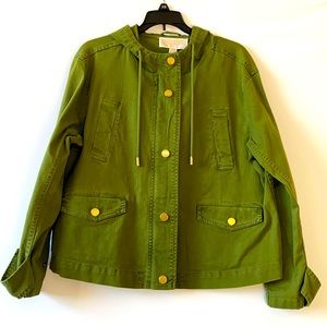 Michael Kors Green denim jacket Sz XS NWT